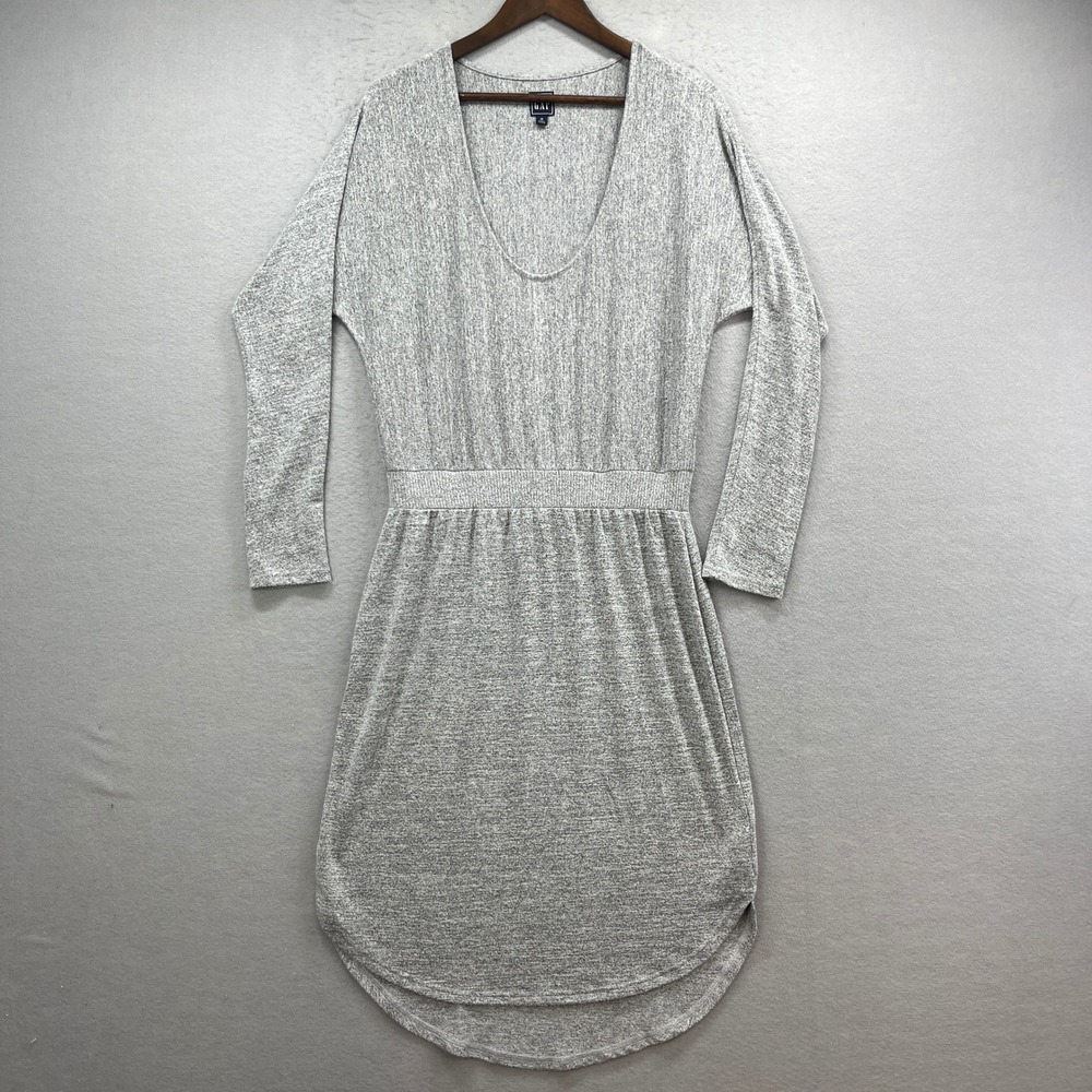 GAP Dress Womens M Tall Gray Heather Long Sleeve Knit Sweater Stretch Casual